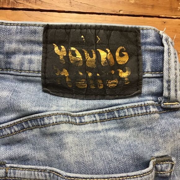 American Eagle Outfitters mens jeans YOUNG MONEY size32X30 ripped stacked skinny - Picture 6 of 12